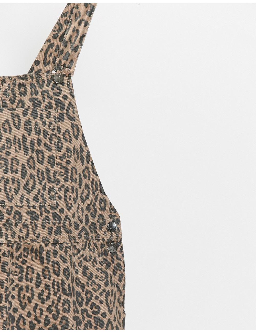 Monki leopard print pinafore