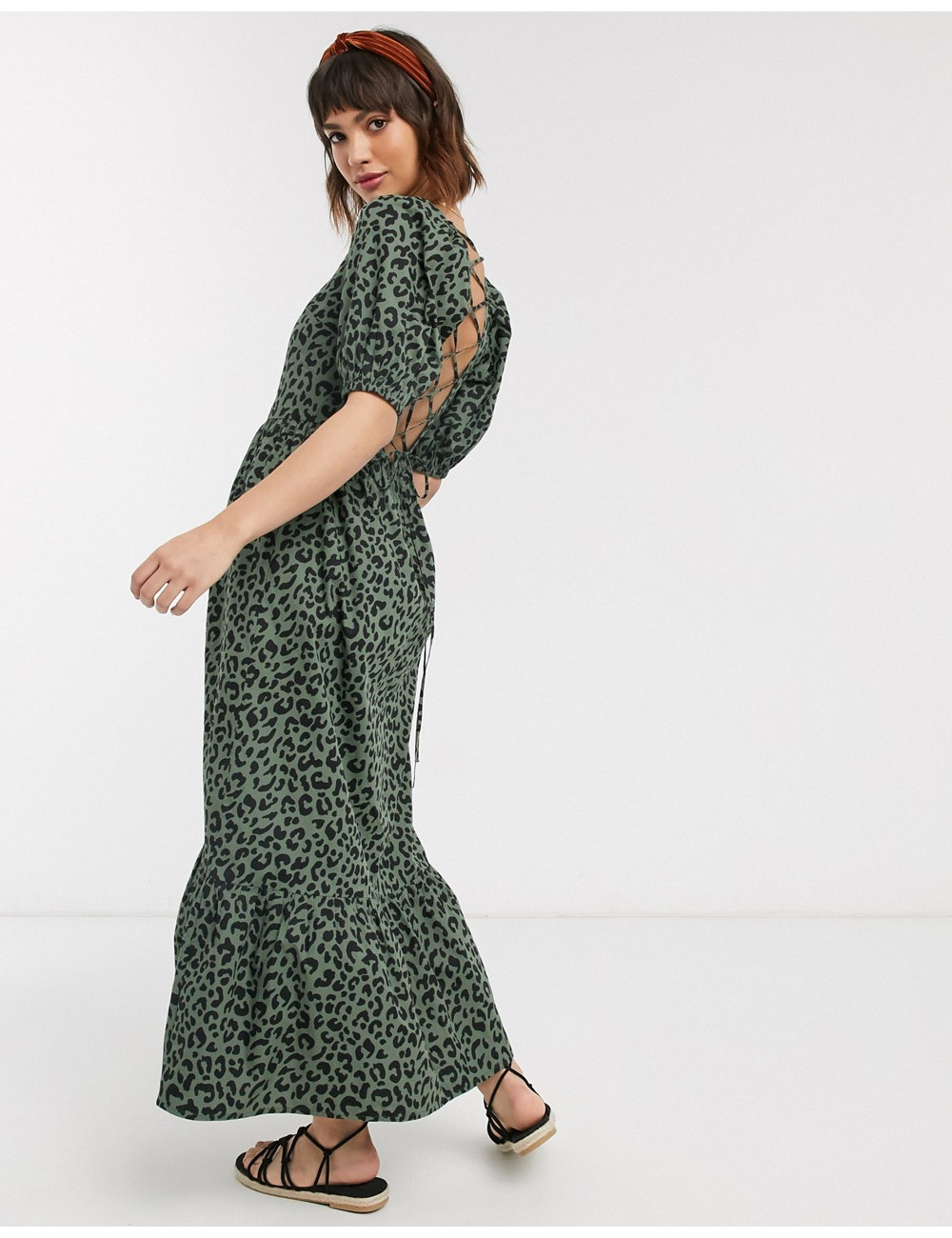 ASOS DESIGN tiered maxi...