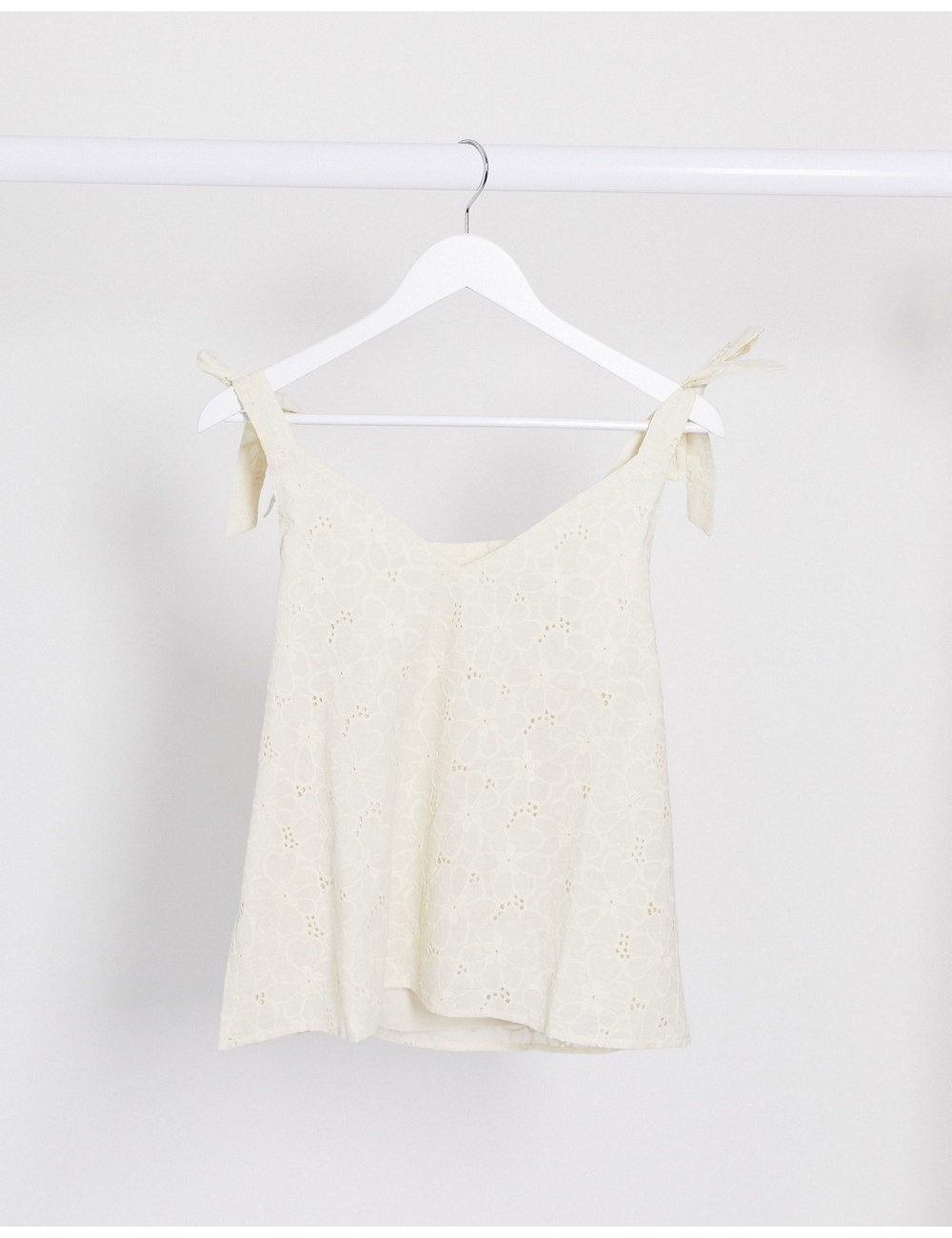 Vila broderie cami top with...