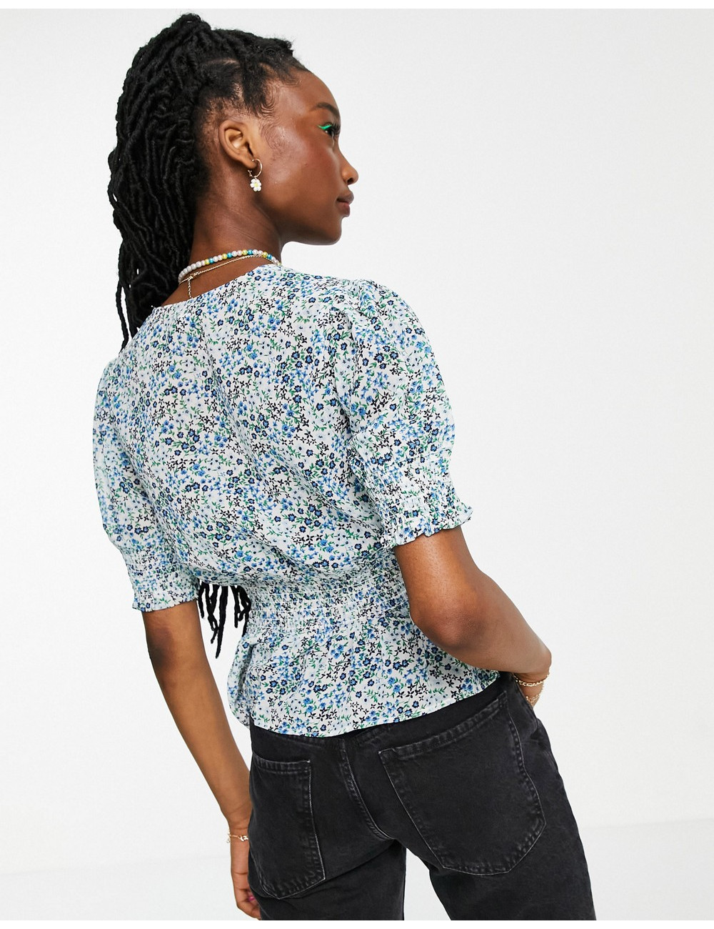 Influence shirred blouse in...