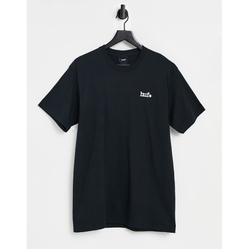 HUF neu rose t-shirt in black