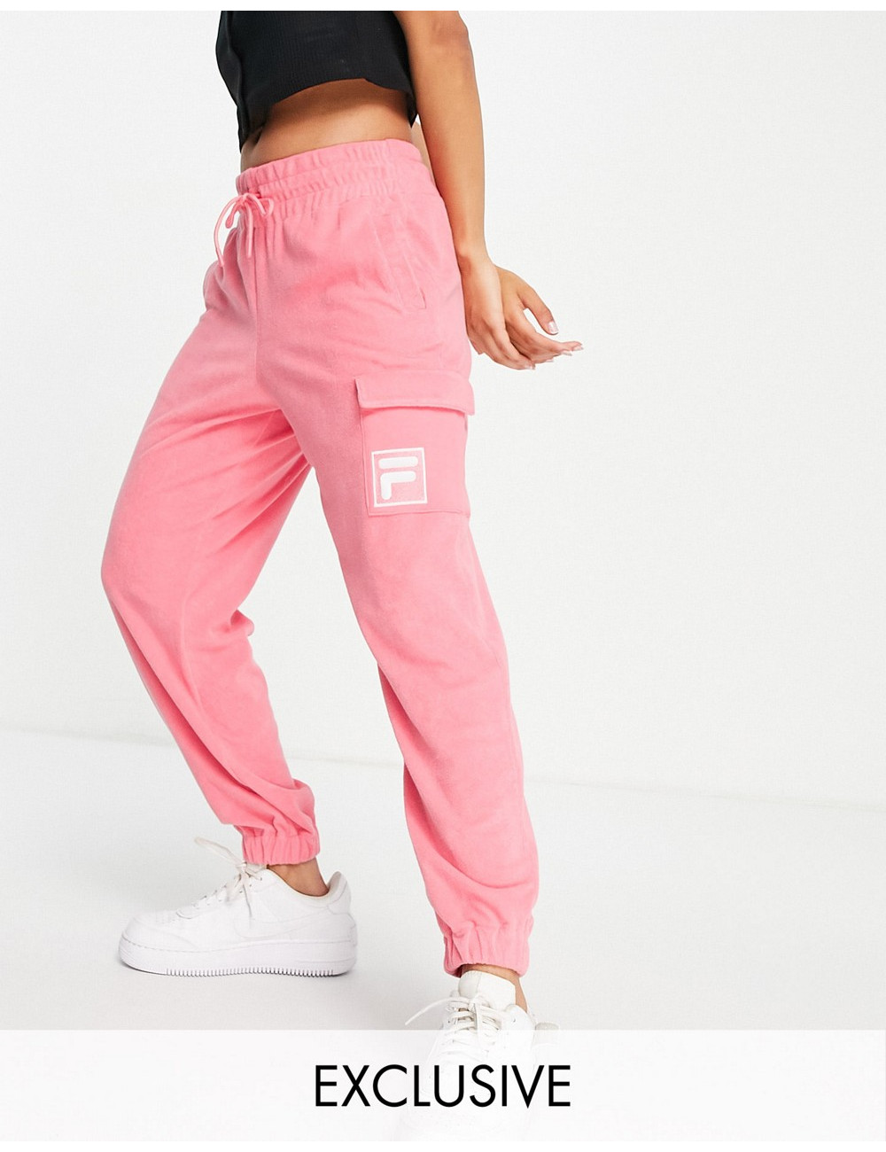 Fila towelling joggers with...