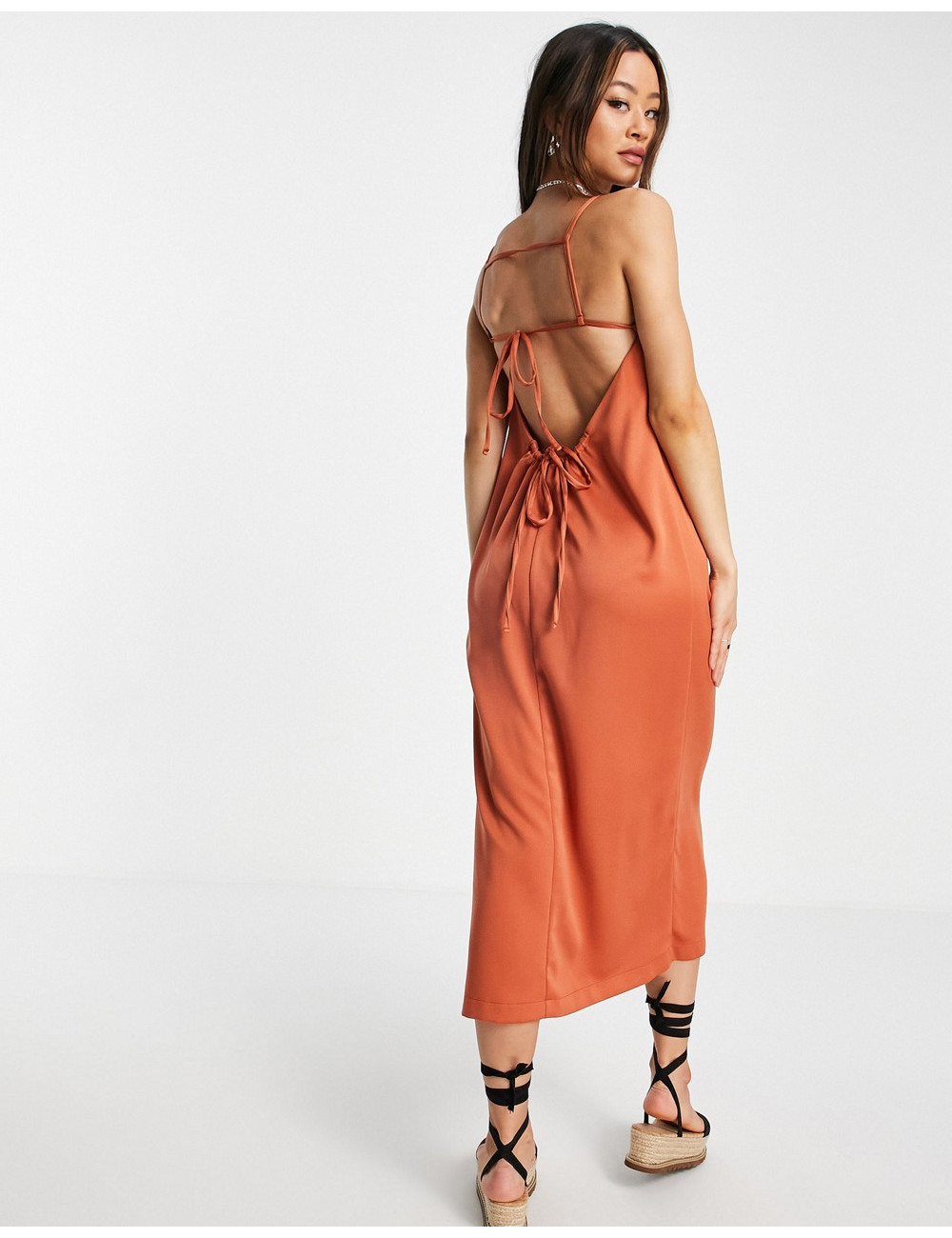 Topshop strappy front midi...