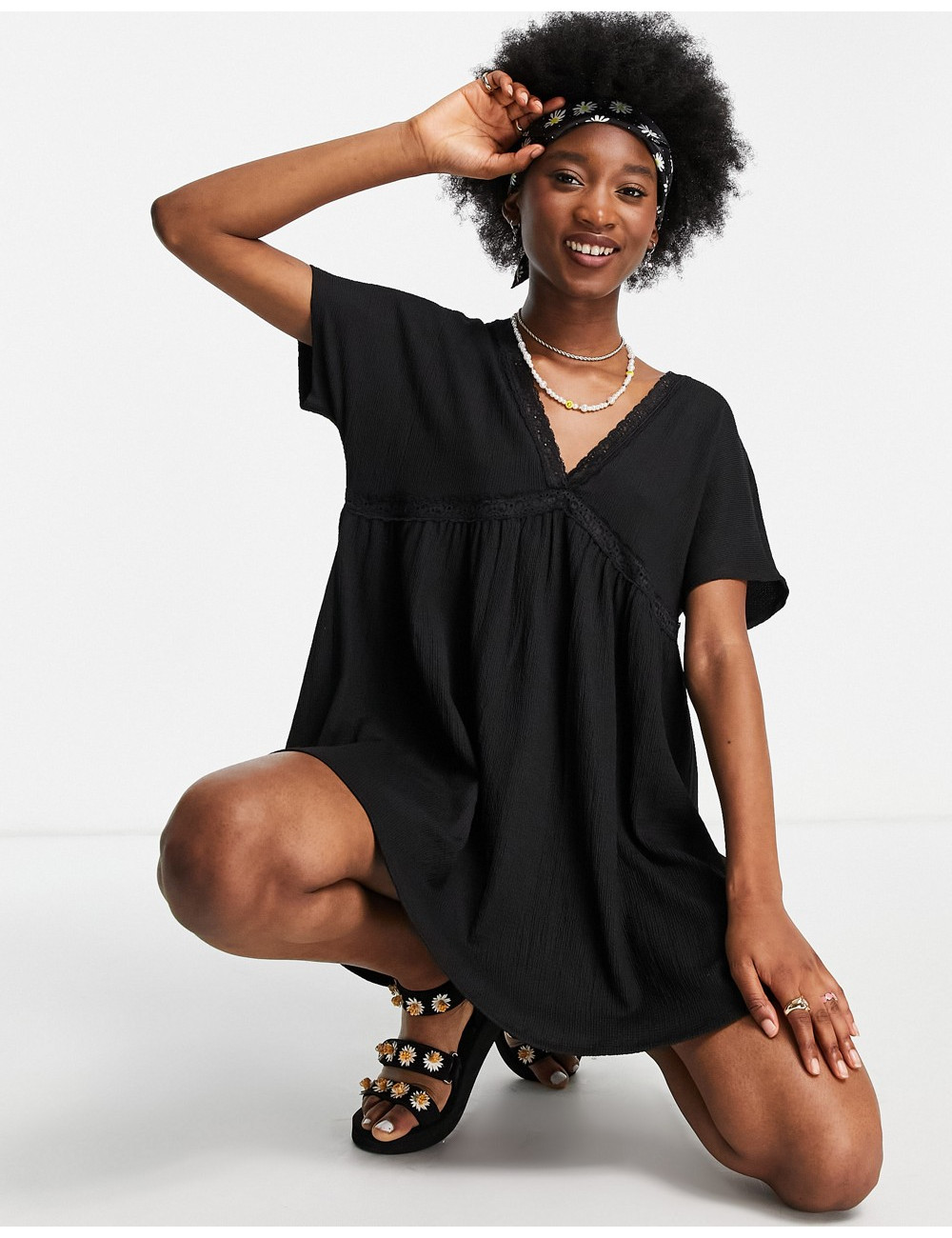 ASOS DESIGN mini smock...