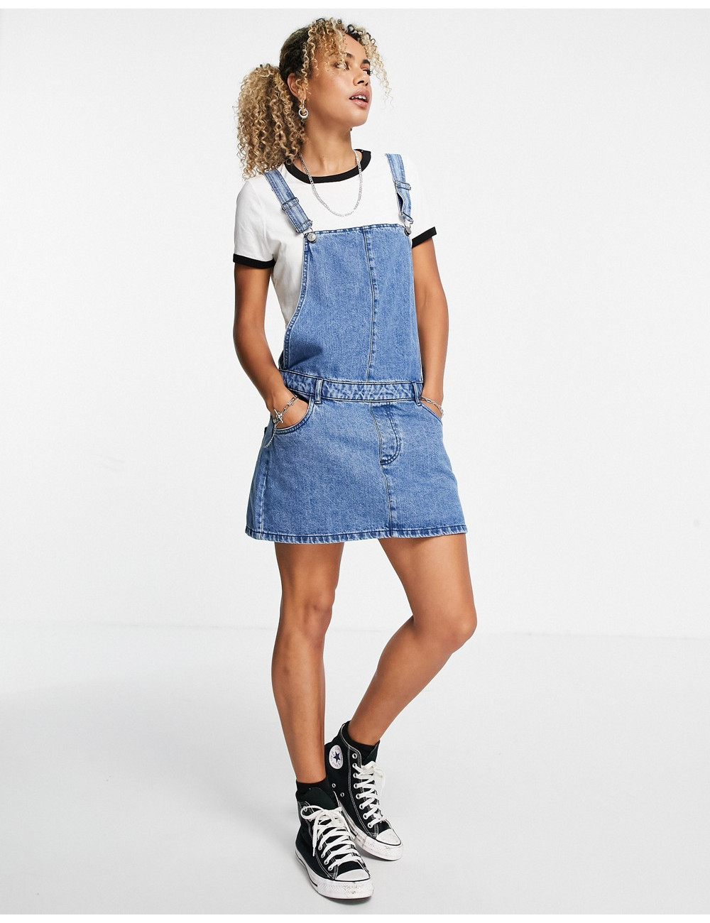 Only pinafore dress in...