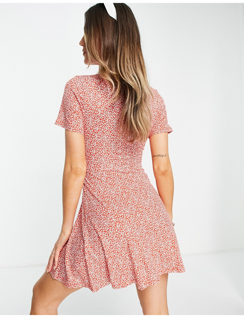 Pull&Bear floral dress in pink