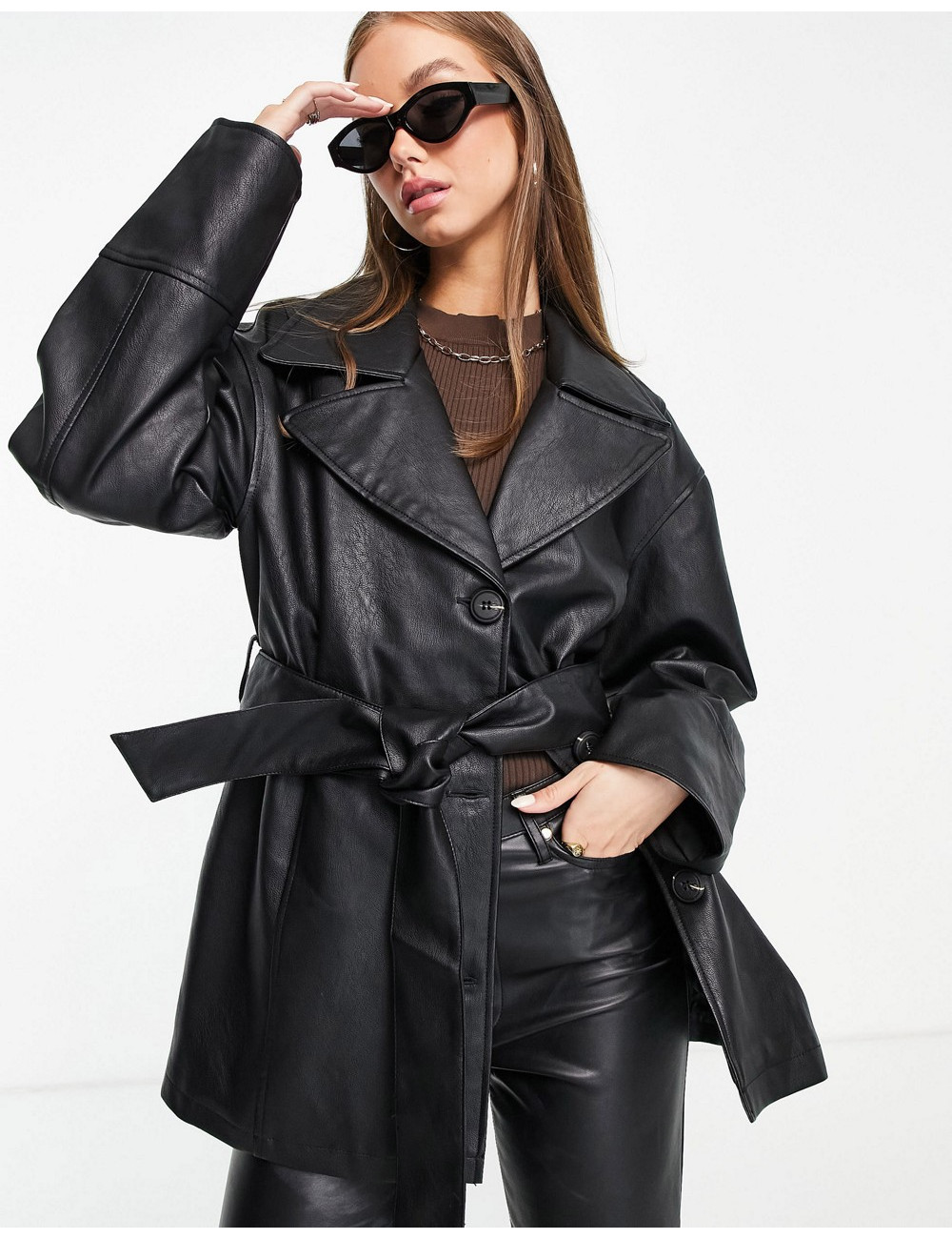 ASOS DESIGN faux leather...