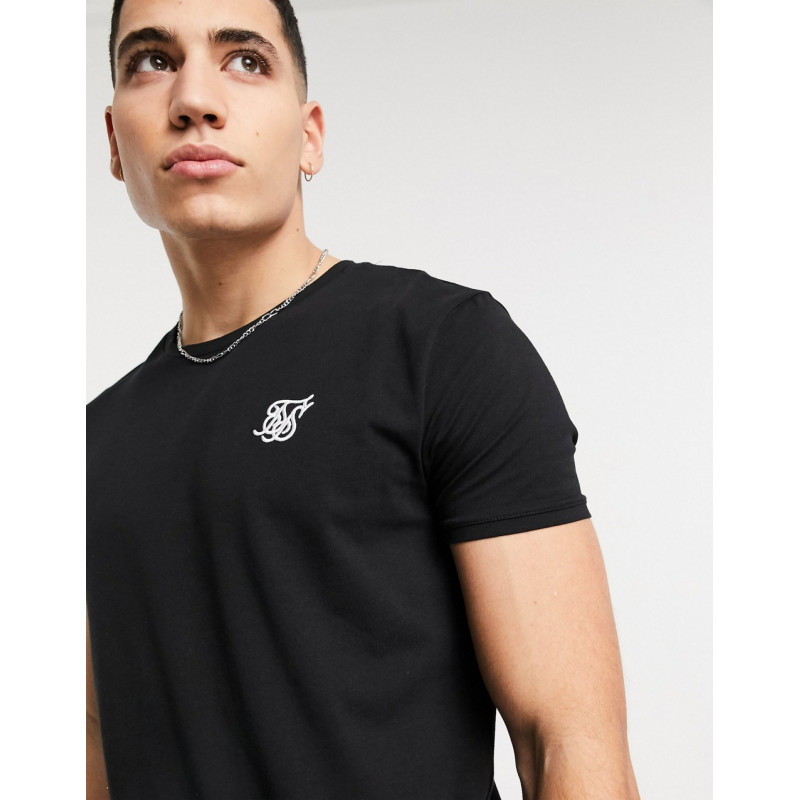 SikSilk gym t-shirt in black