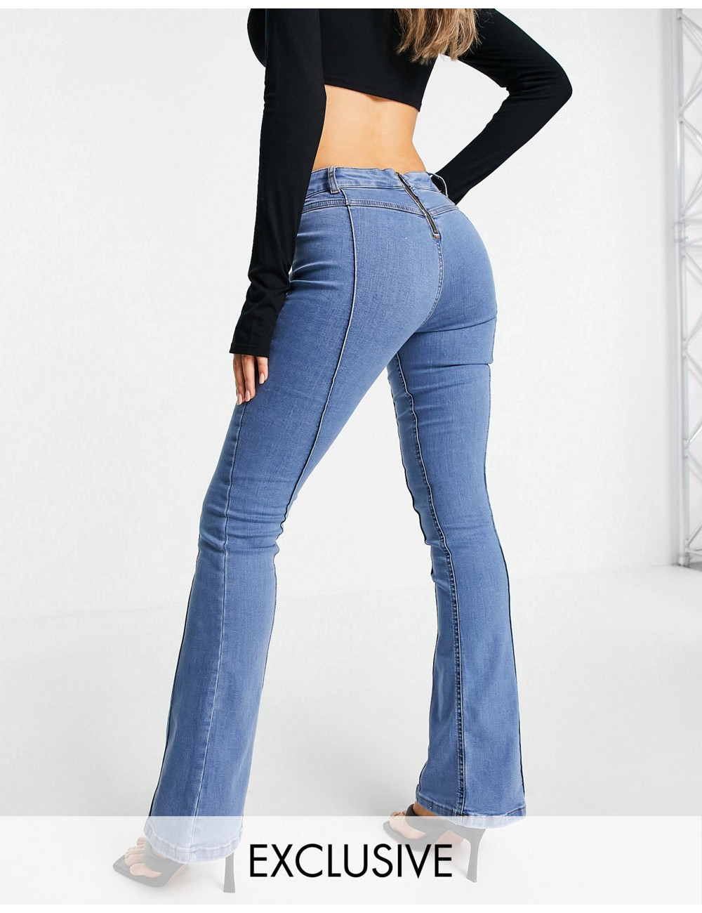 ASYOU seamed bootleg jeans...