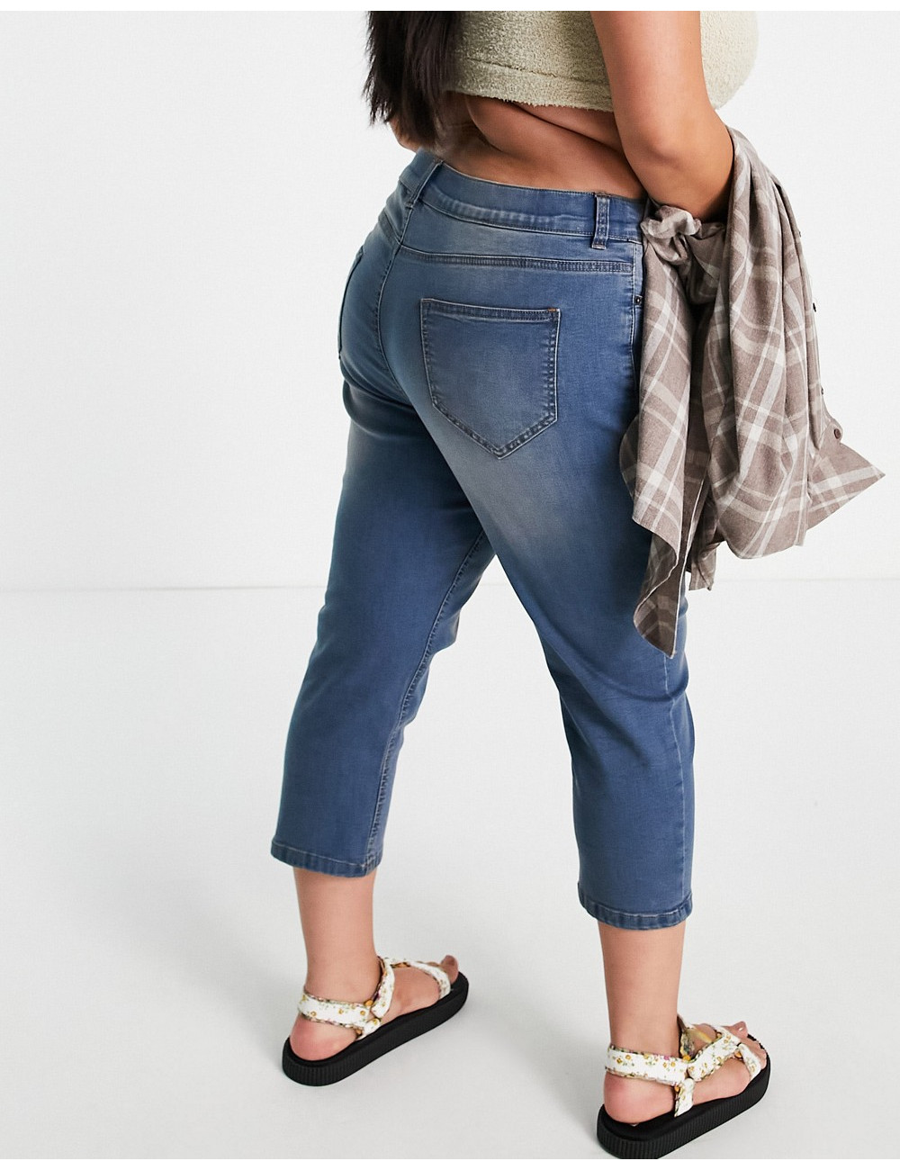 Simply Be crop jeans in blue