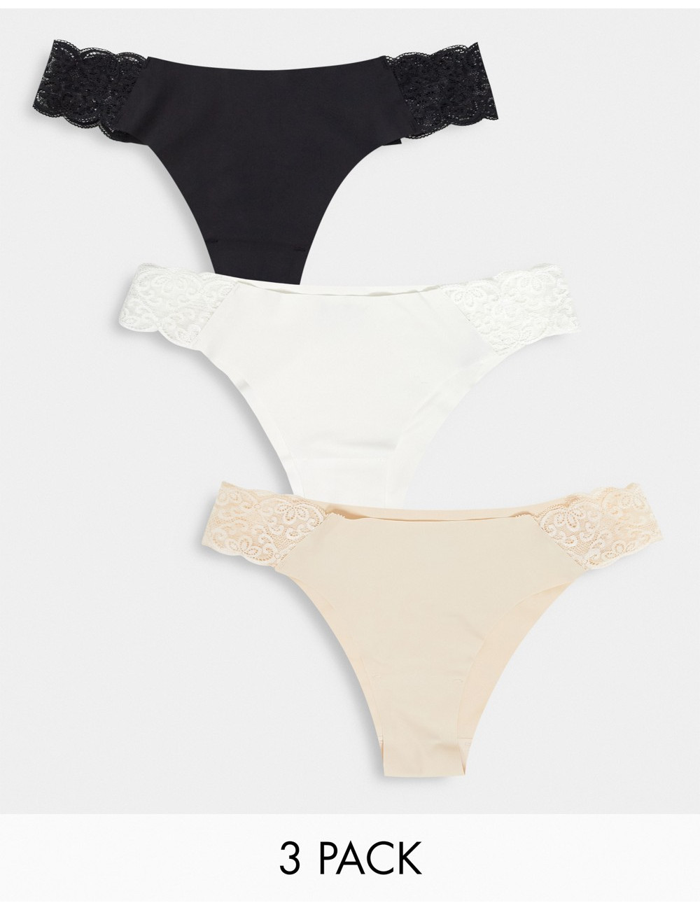 Cotton:On lace side thong...