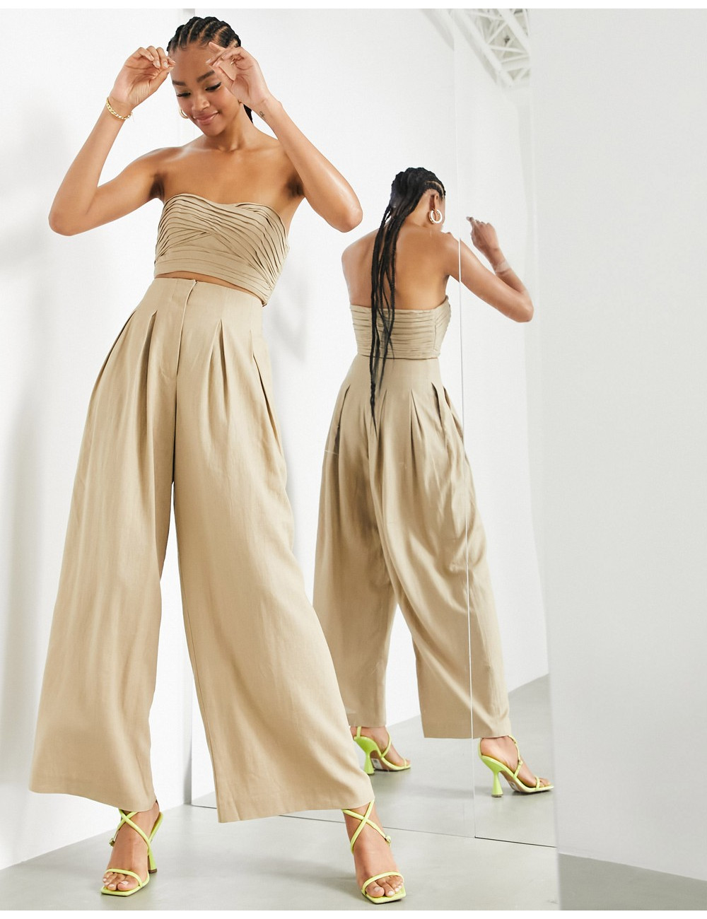 ASOS EDITION pleat front...