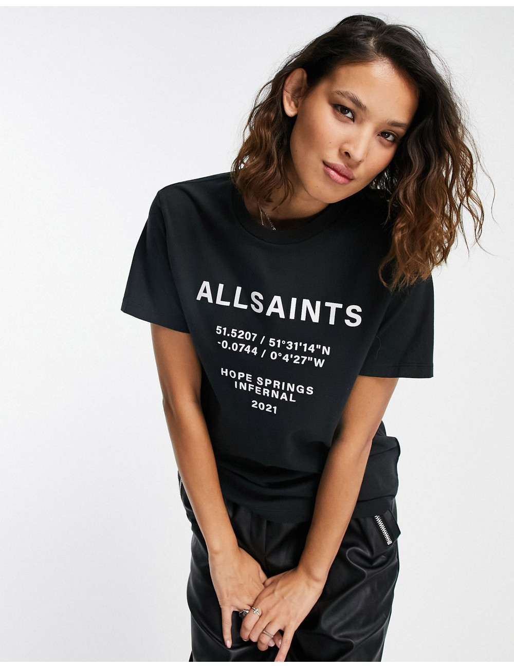 AllSaints logo t-shirt in...