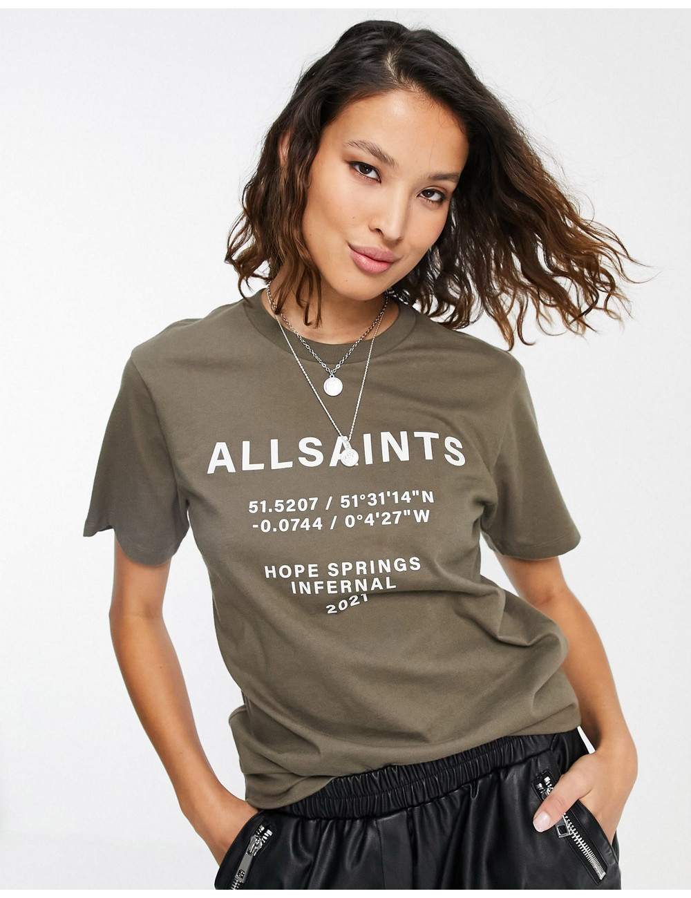 AllSaints logo t-shirt in...