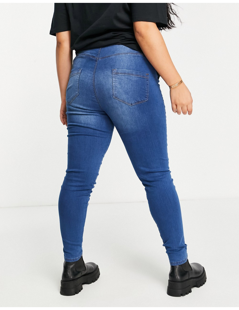 Yours jeggings in mid blue