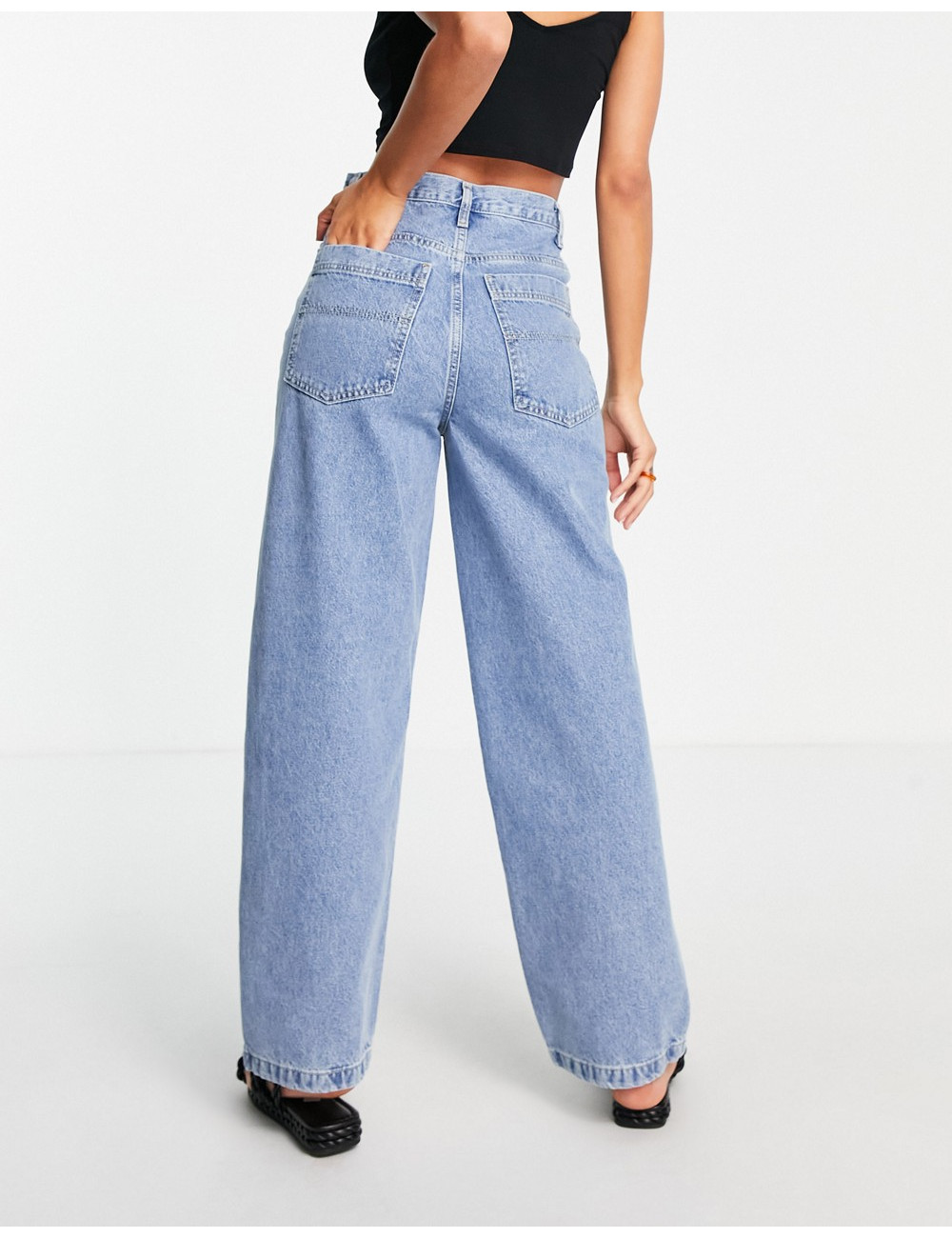 Topshop baggy jeans in mid...