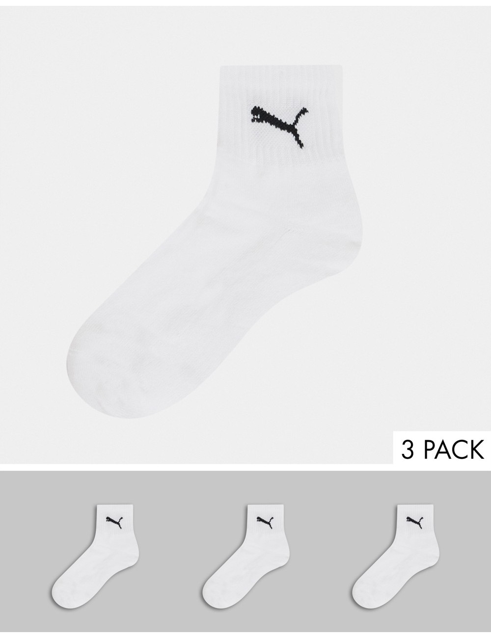 Puma 3 pack quarter socks...