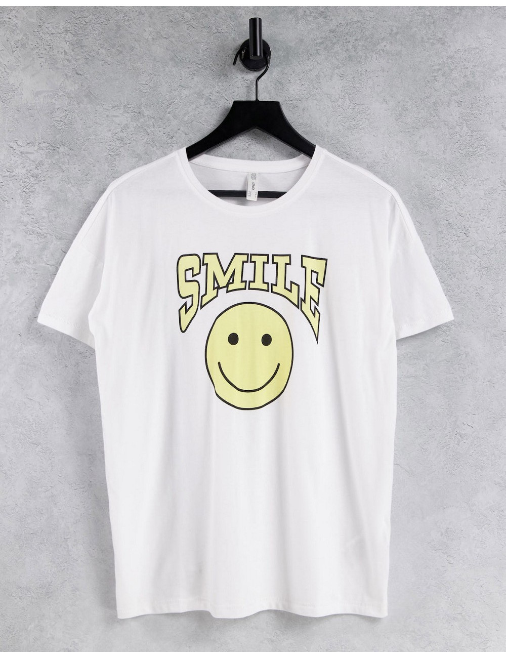 Only smile motif t-shirt in...