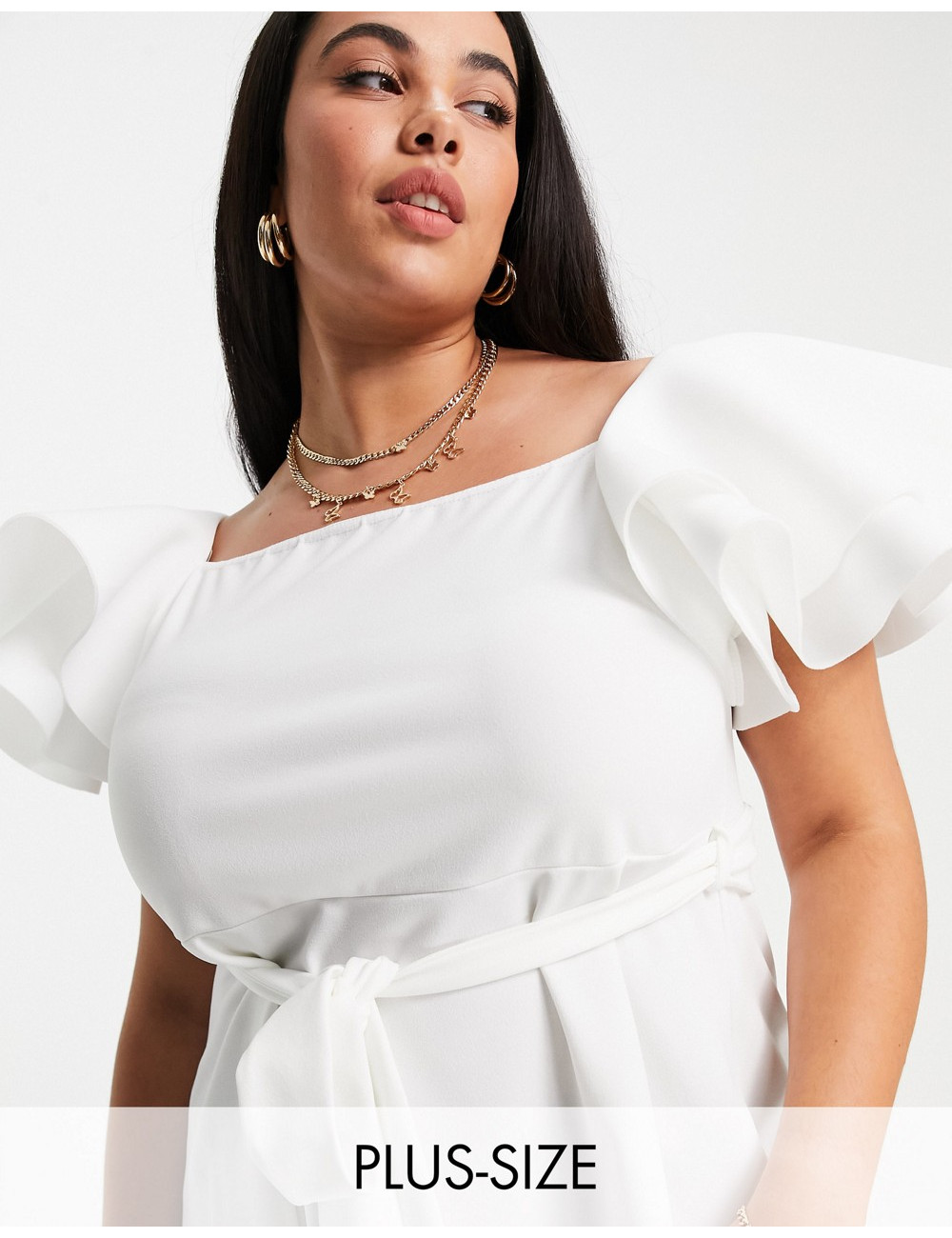 Yours peplum top in white