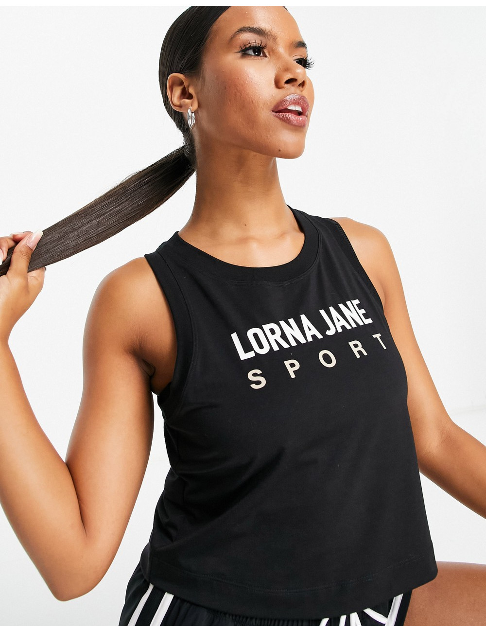 Lorna Jane logo vest in black