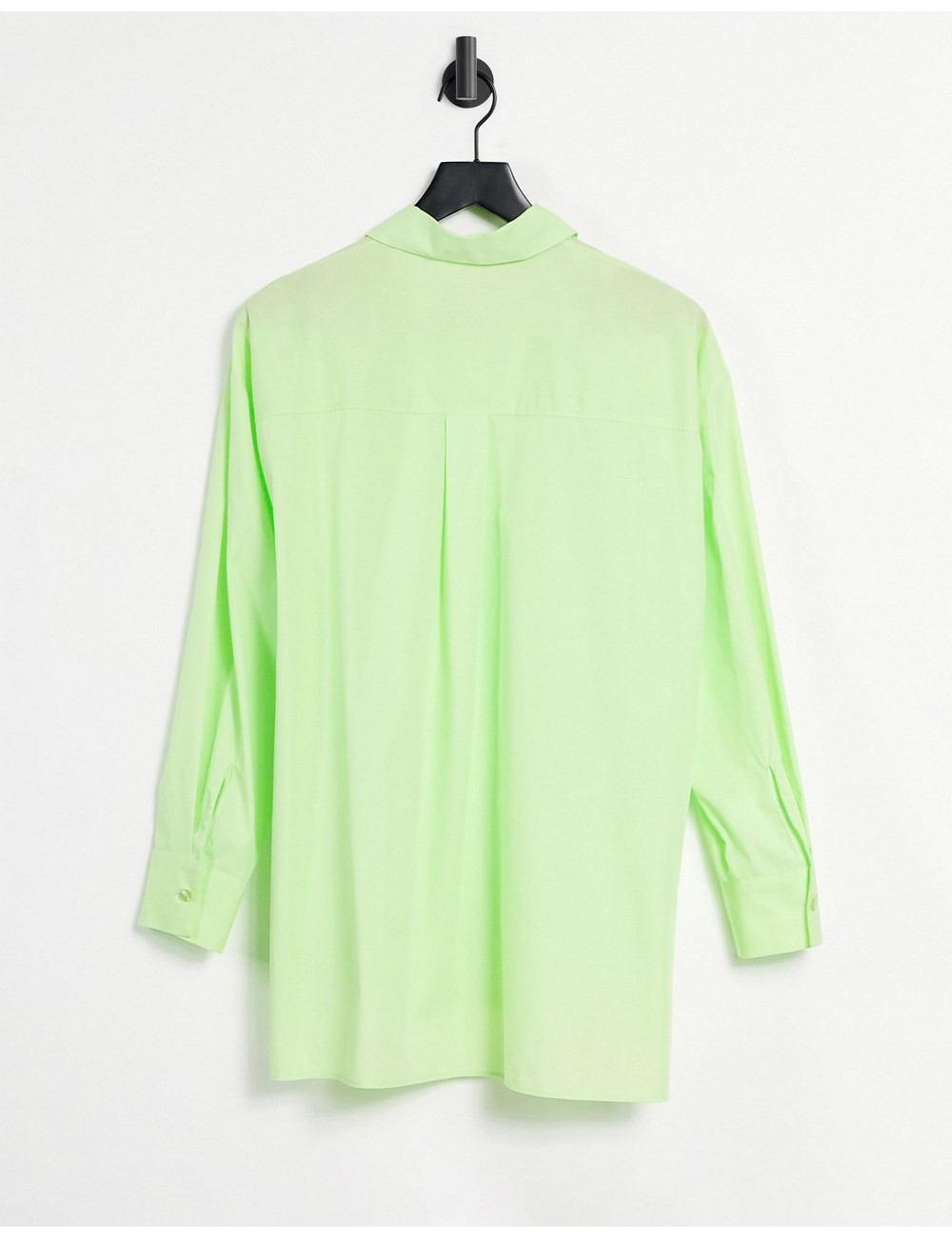 Bershka longline shirt in lime