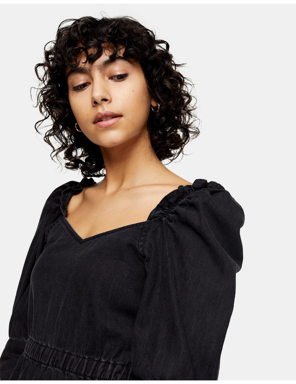 Topshop Ruched Long Sleeve...
