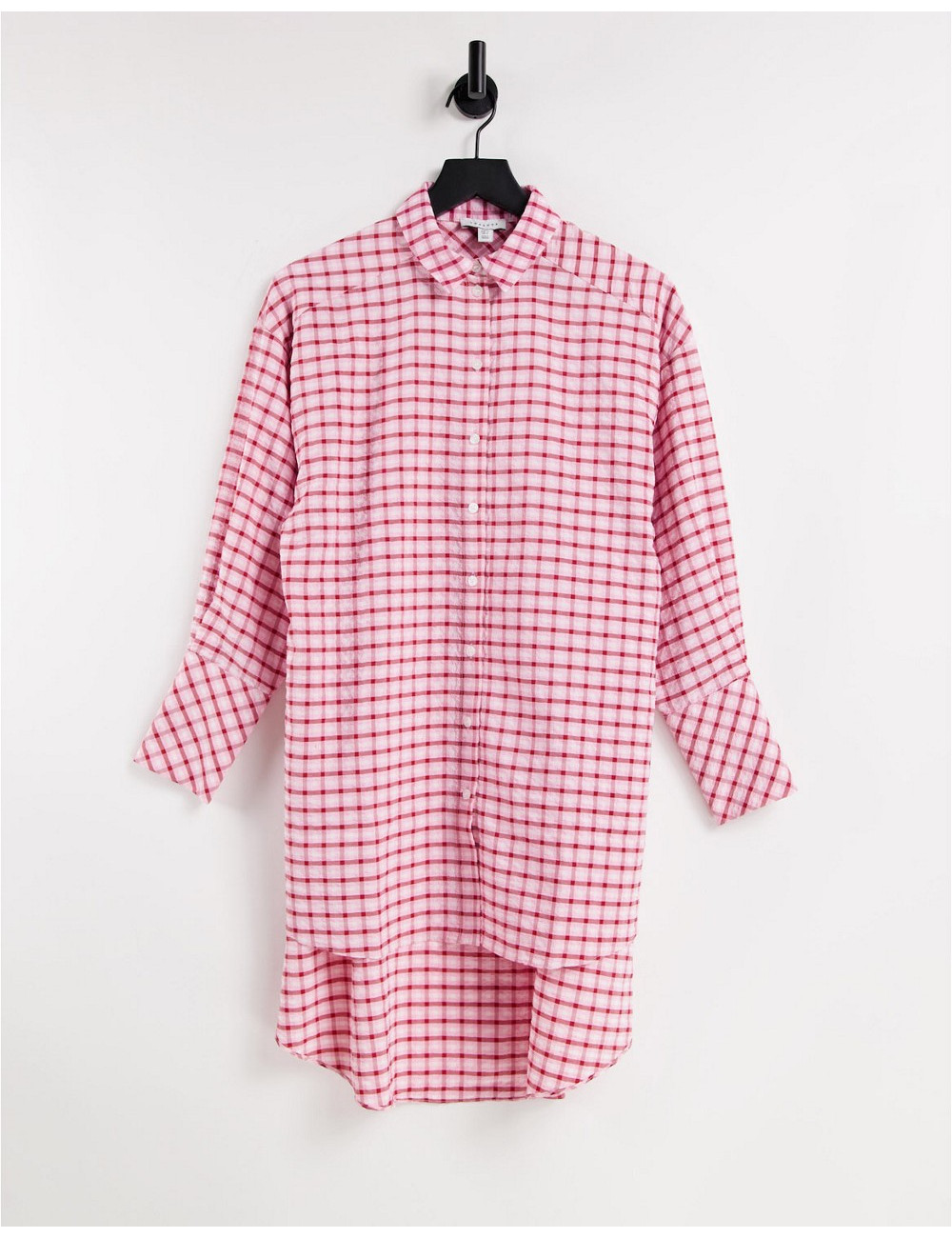 Topshop check oversized...