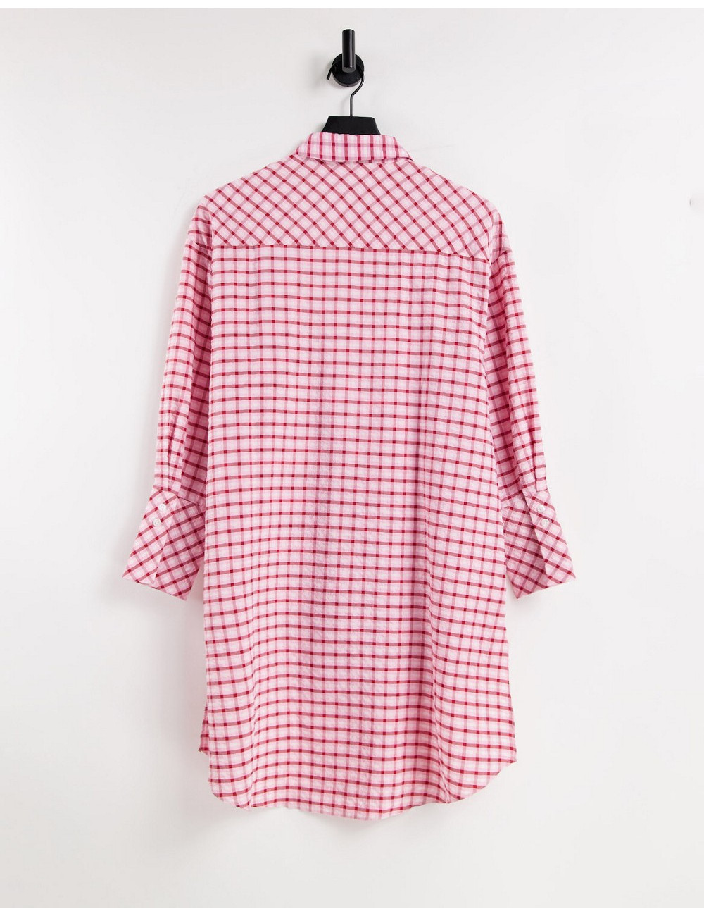 Topshop check oversized...