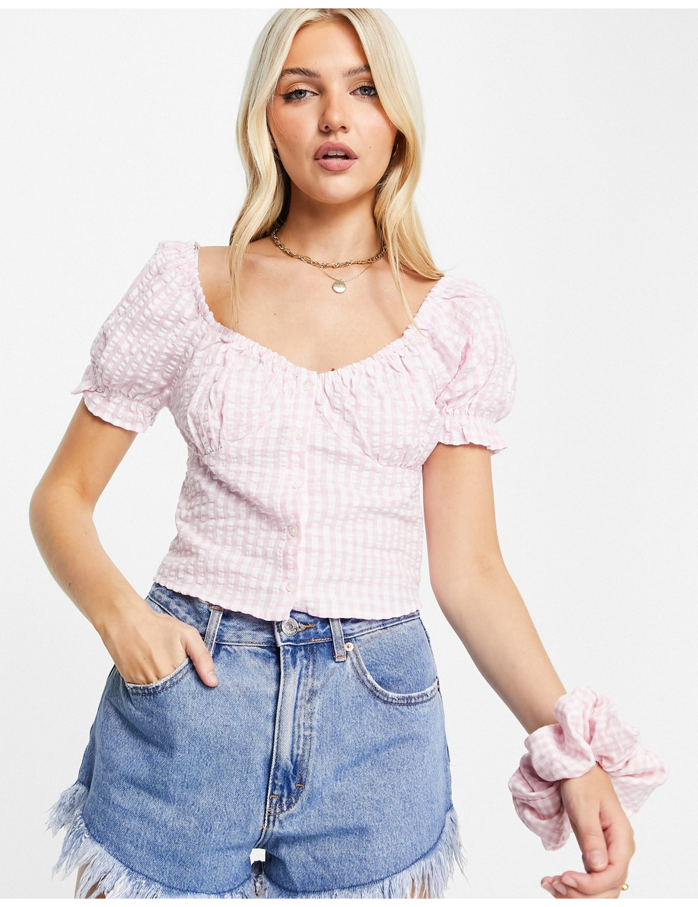 Pimkie milkmaid blouse with...