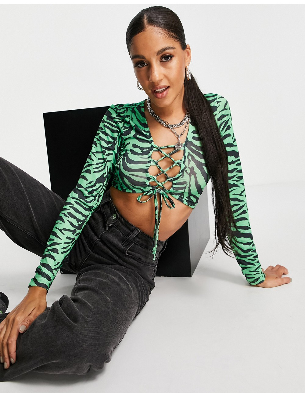 ASOS DESIGN lace up in...