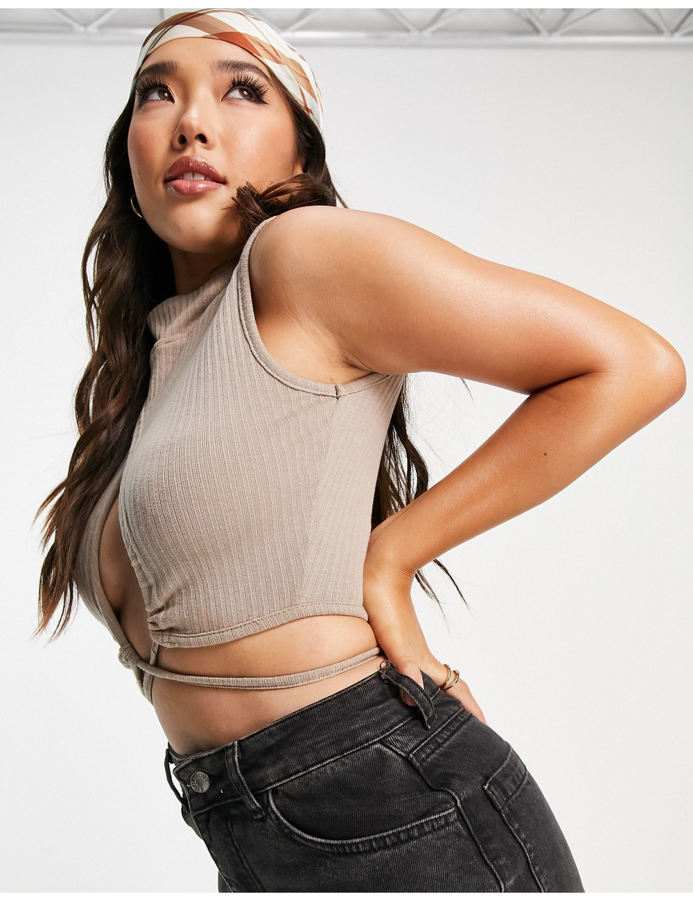 Missguided wrap top with...