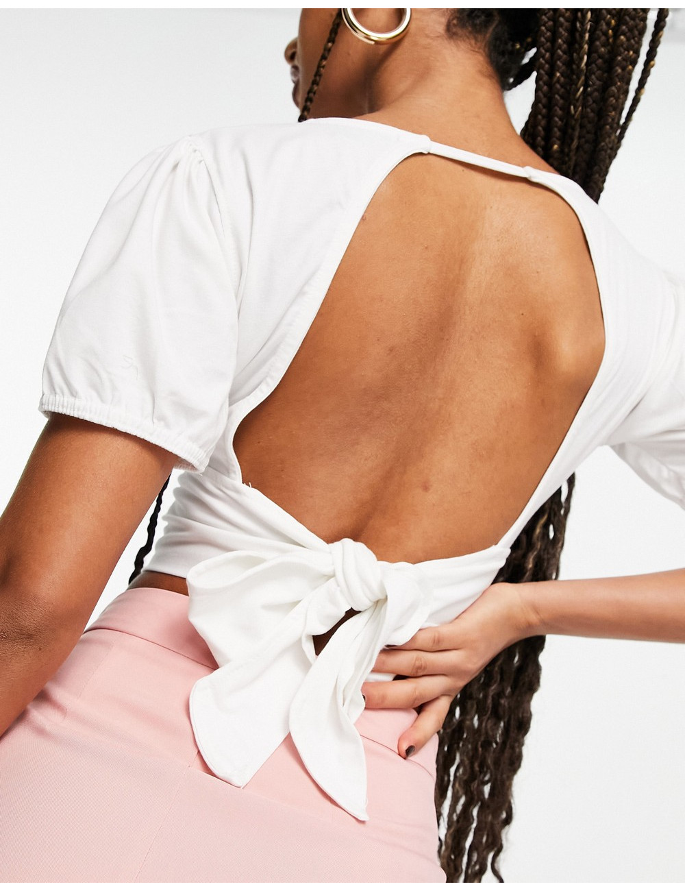 Missguided tie back top...