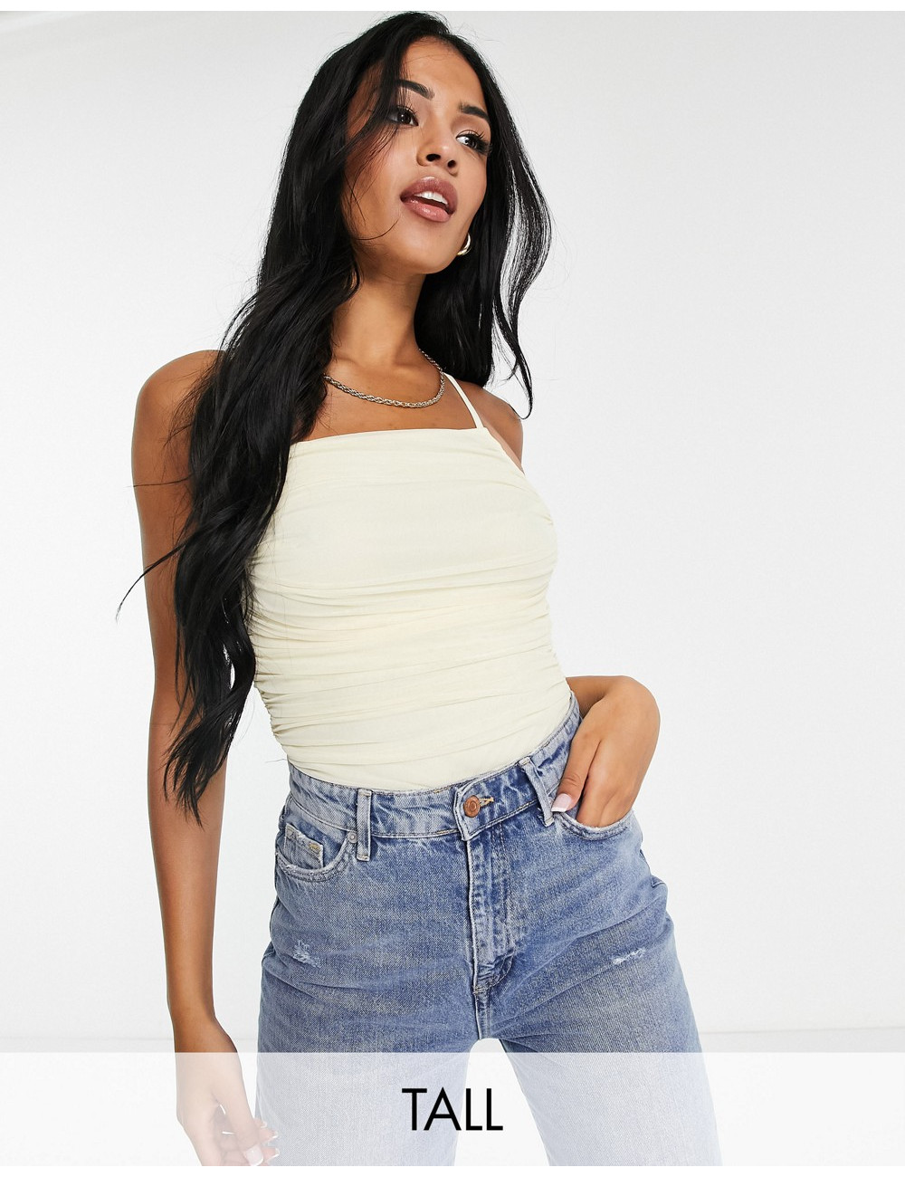 Missguided Tall mesh ruched...