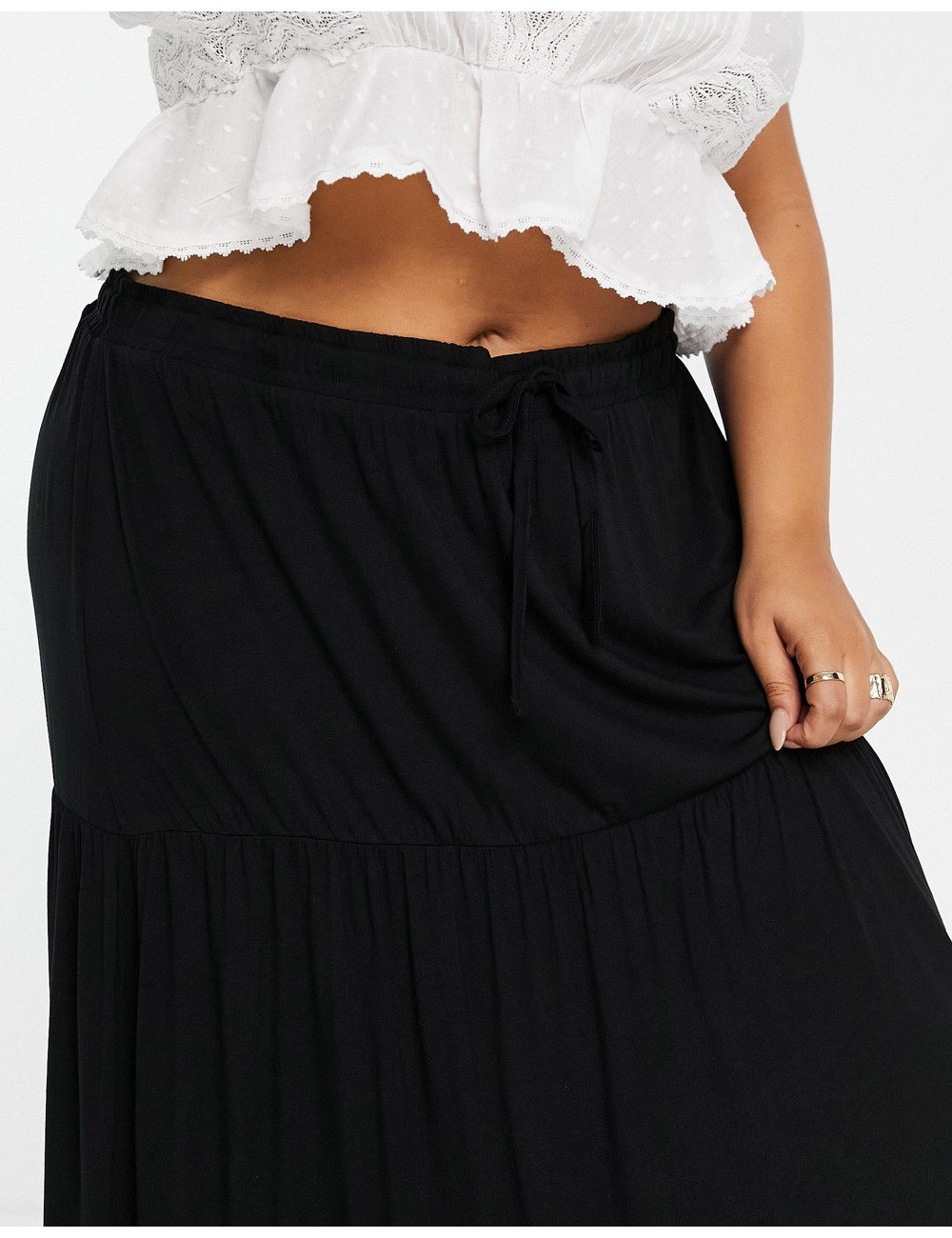 Pieces Curve maxi skirt in...