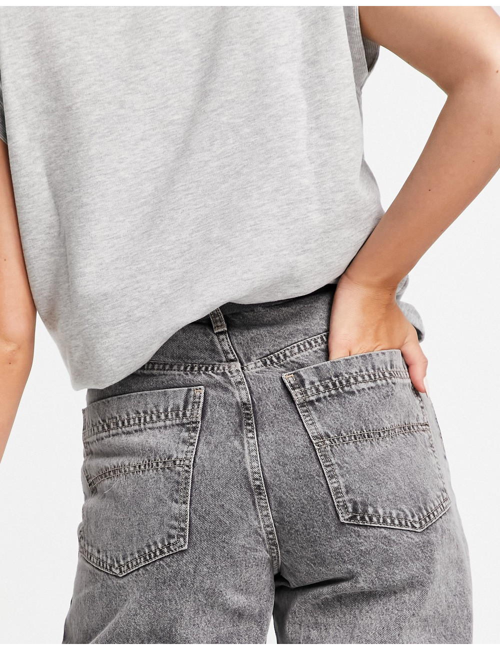 Topshop baggy jeans in grey