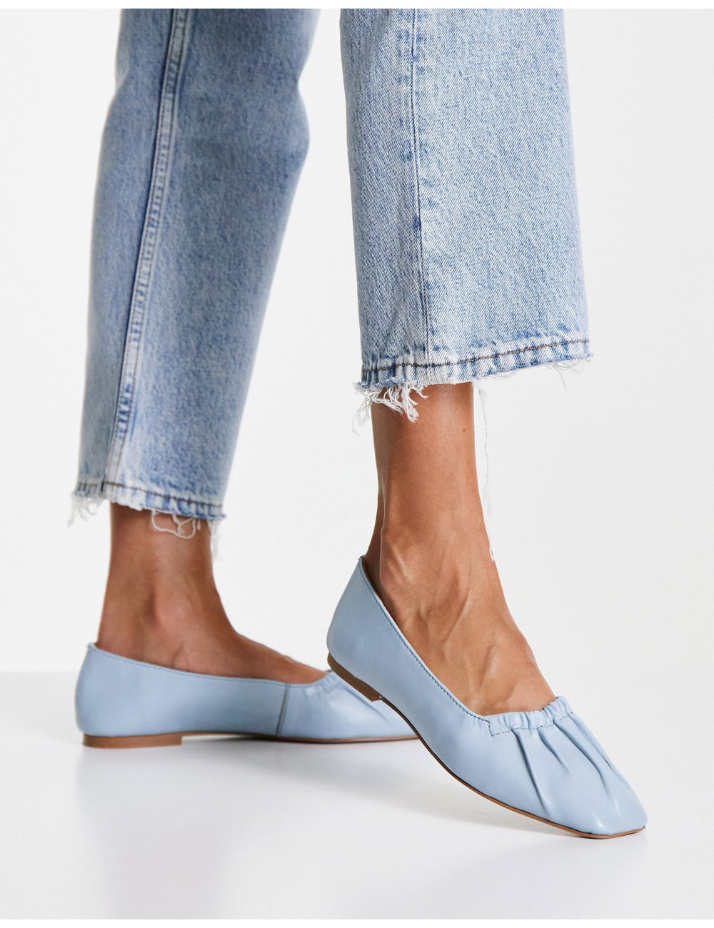 Topshop Libby ruched flat...