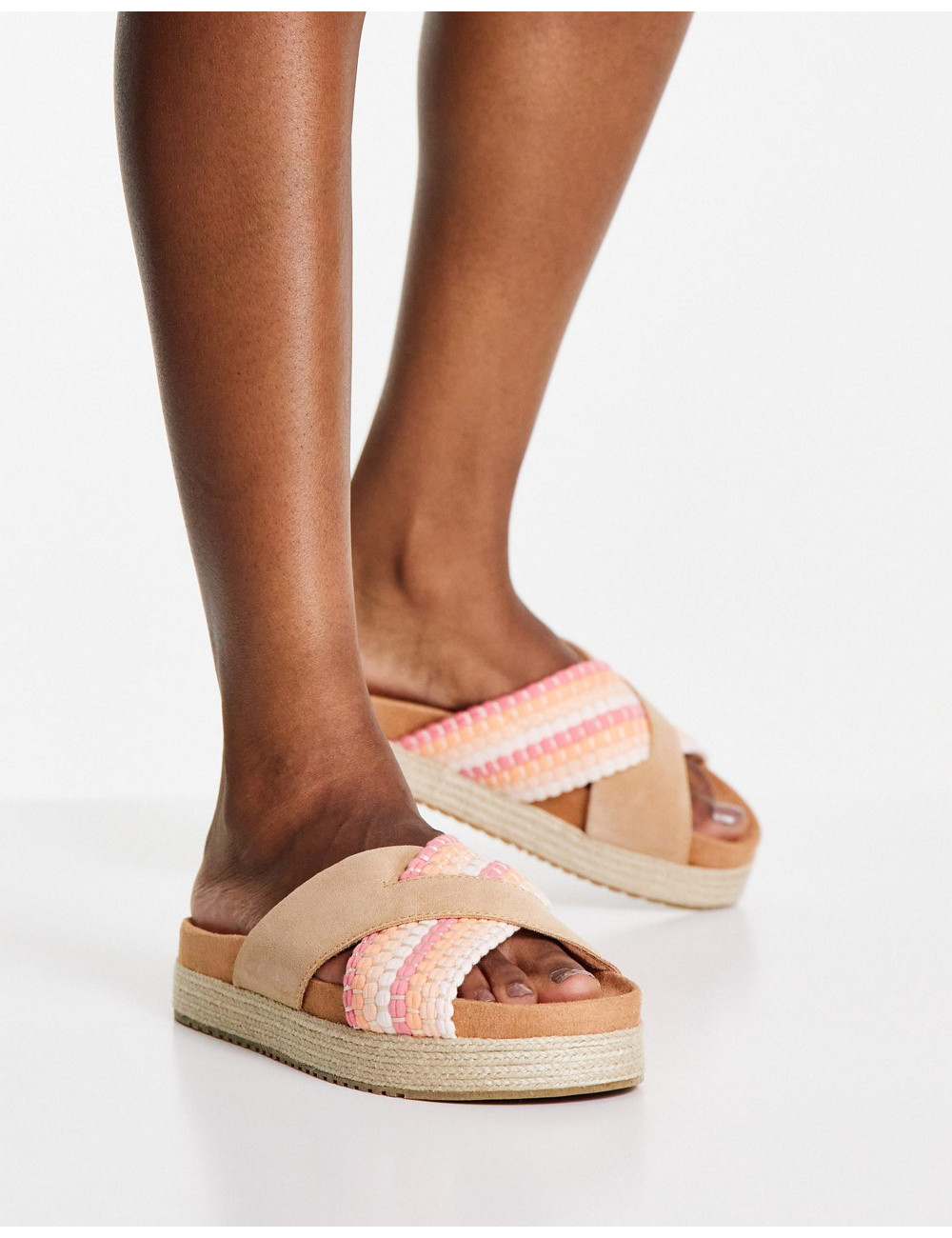 TOMS Paloma suede and woven...