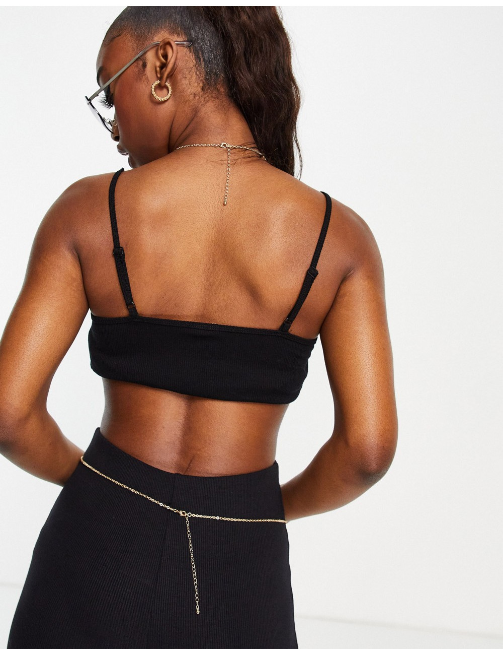 ASOS DESIGN body chain with...