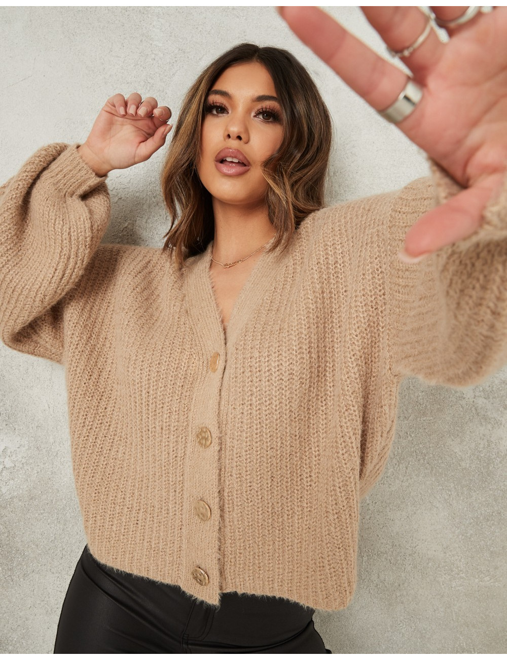 Missguided fluffy textured...