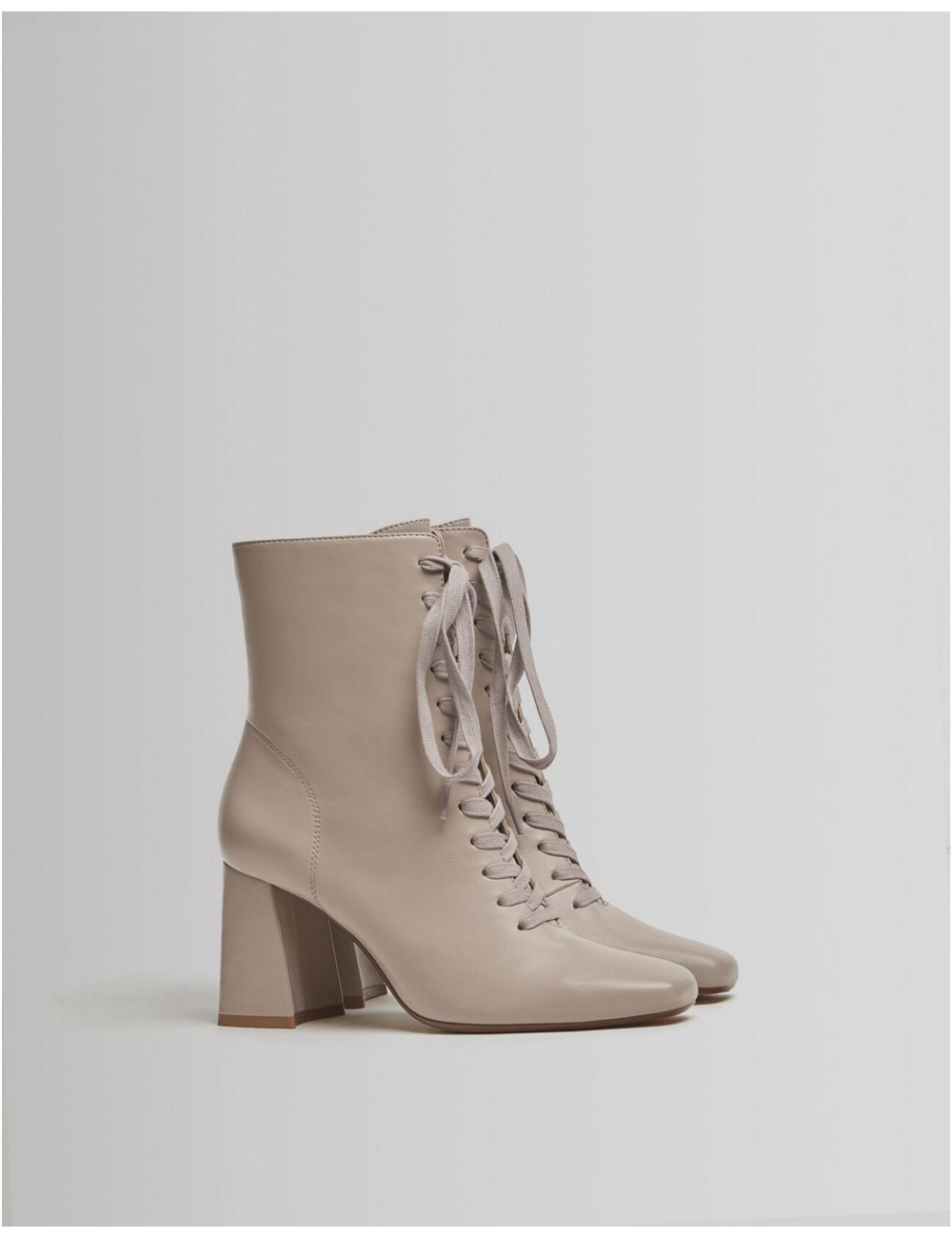 Bershka heeled lace up boot...