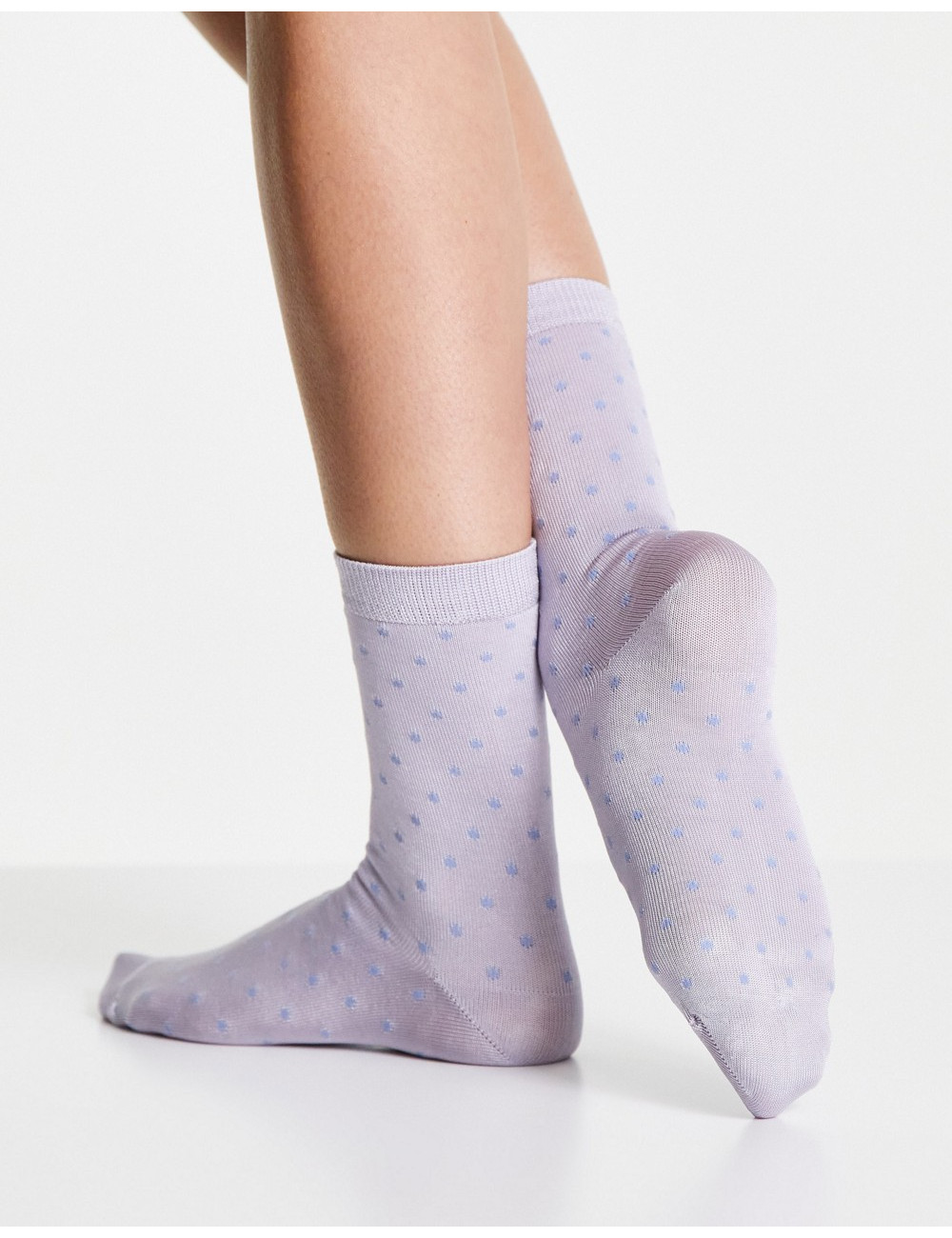 Monki Poppy sock in blue spot