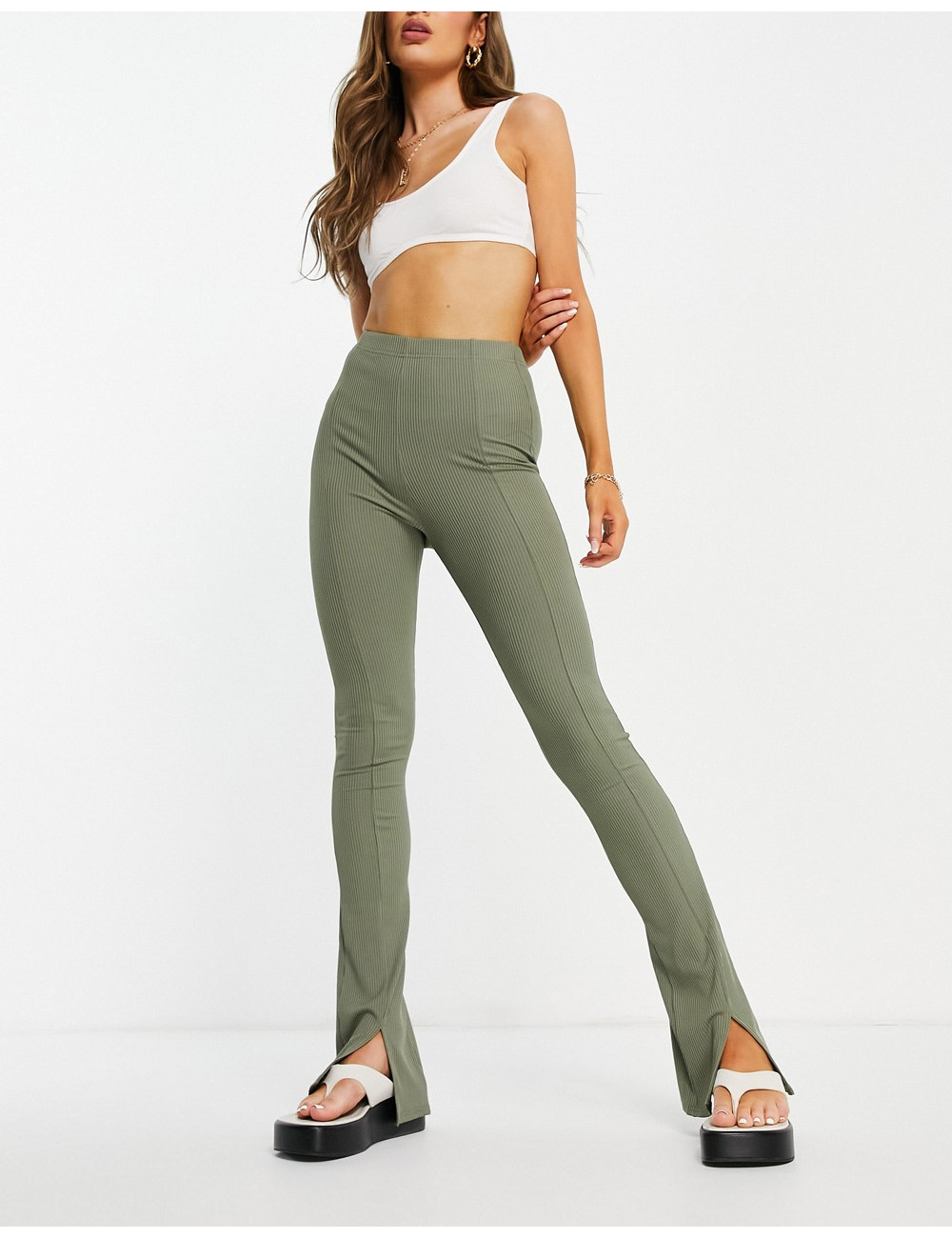 Topshop flared trouser with...