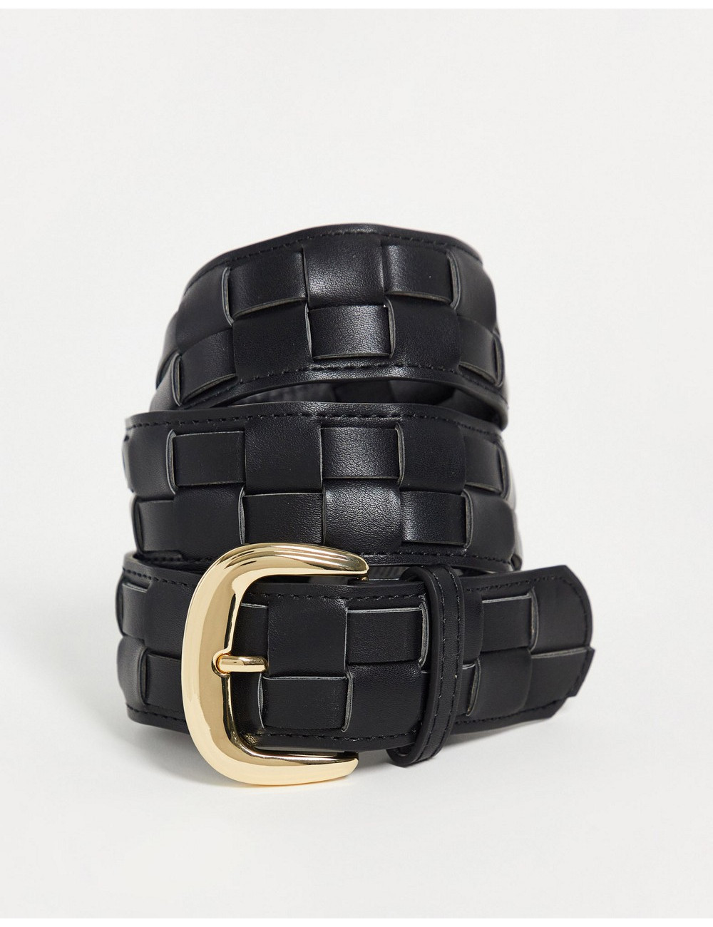 Pieces woven belt with gold...
