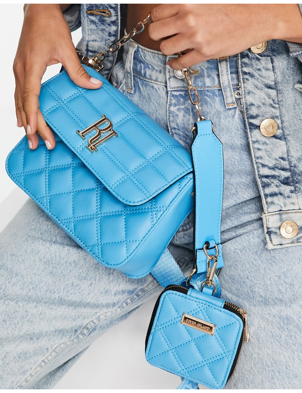 River Island quilted double...