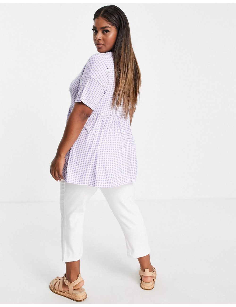 Yours smock dress in lilac...
