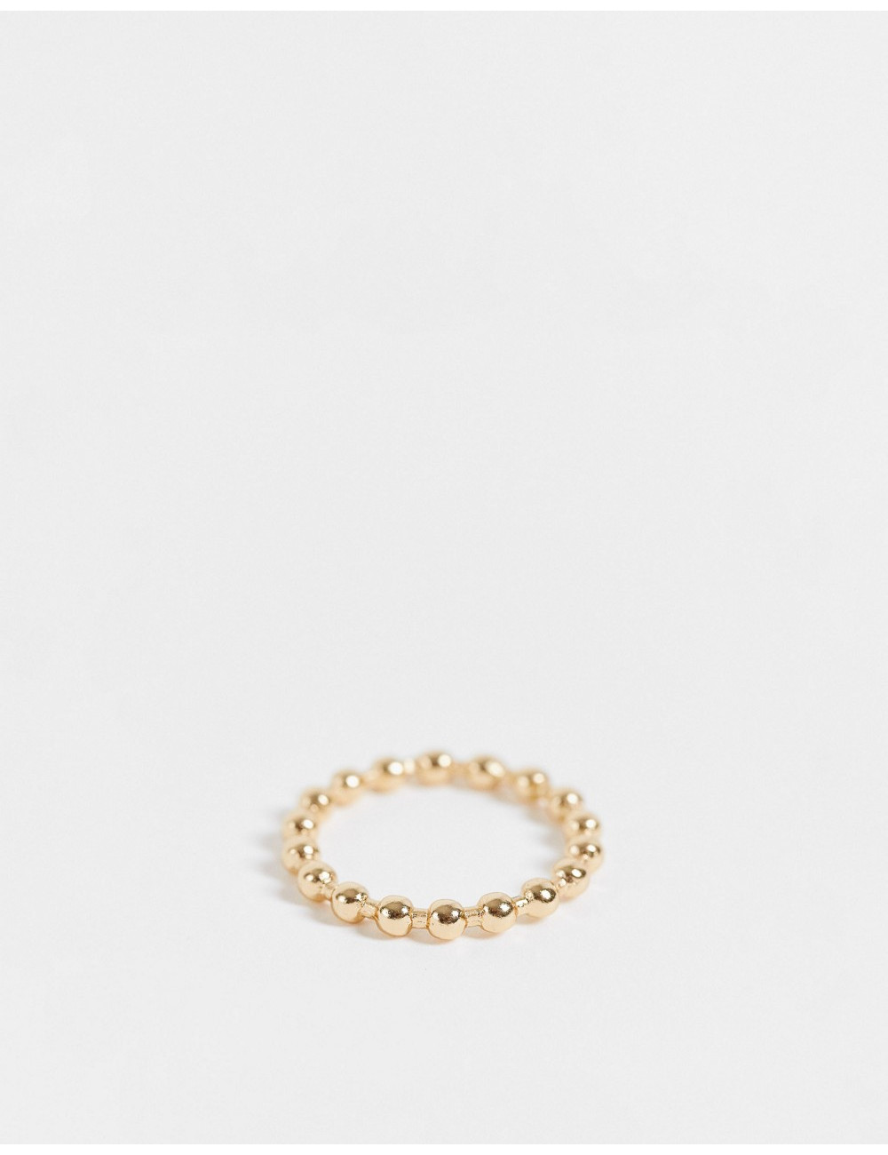 Topshop beaded ring in gold