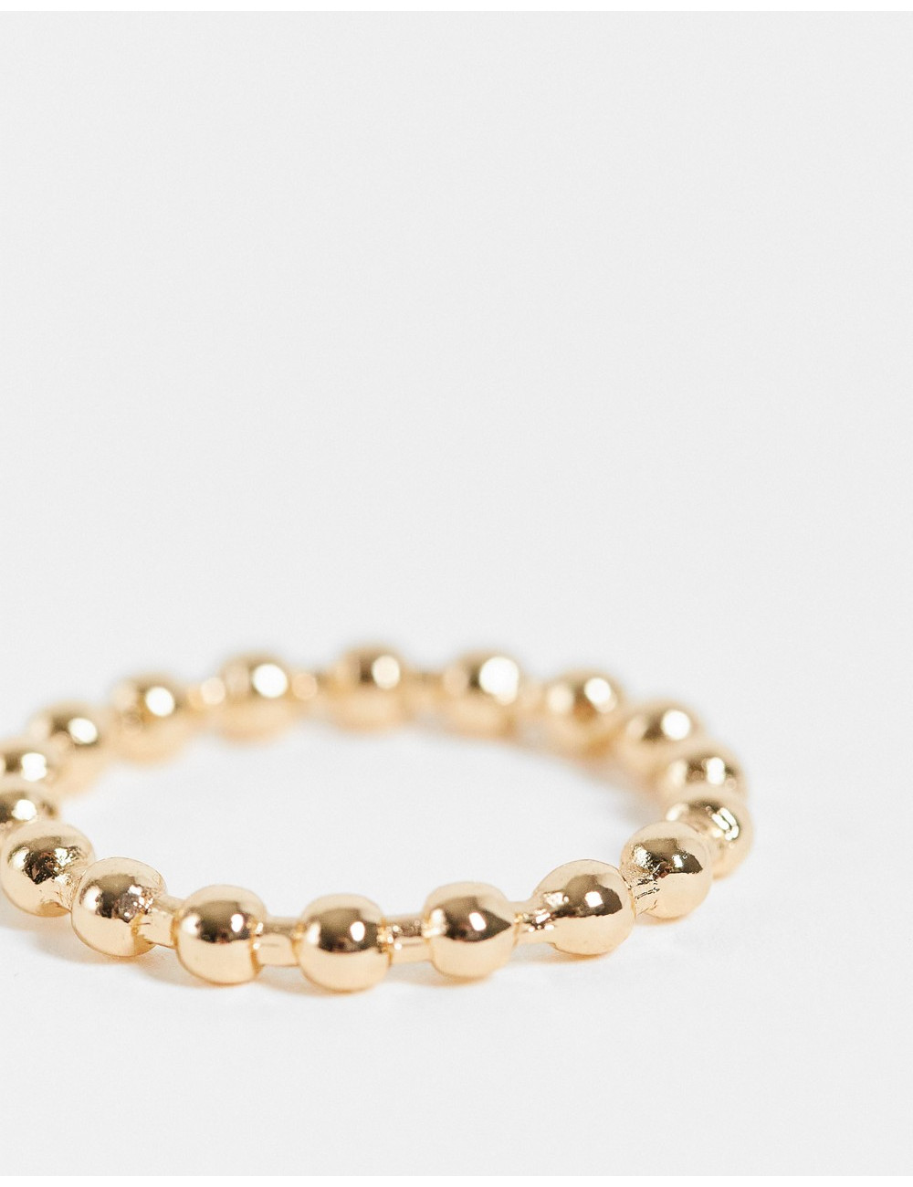 Topshop beaded ring in gold