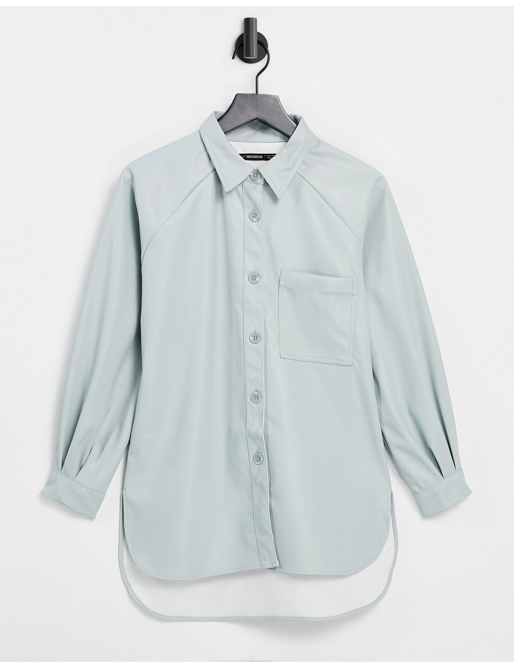 Threadbare PU shirt in mint