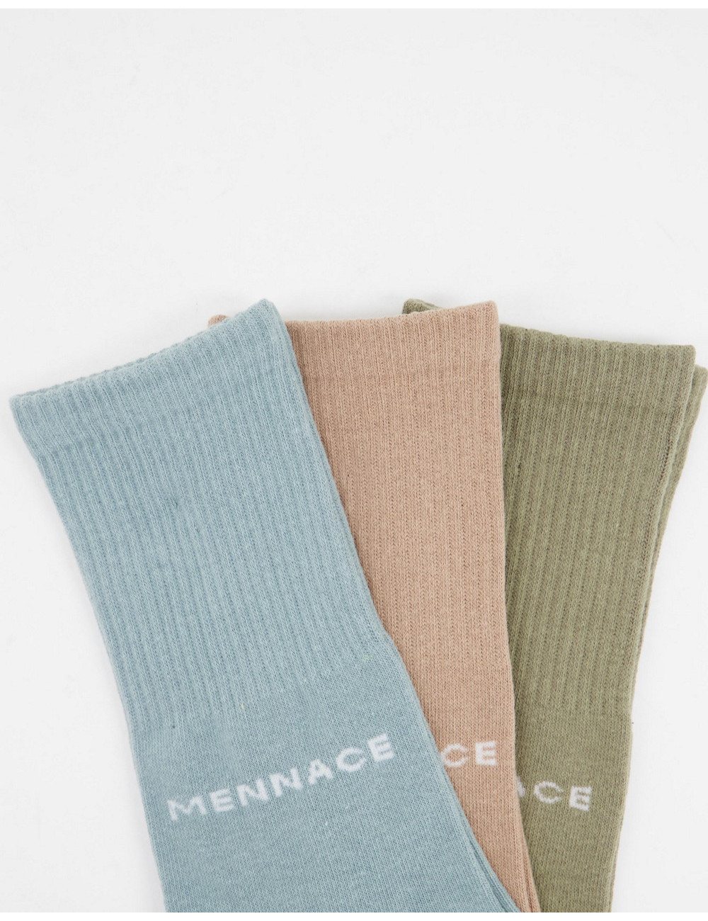 Mennace 3 pack socks in pastel