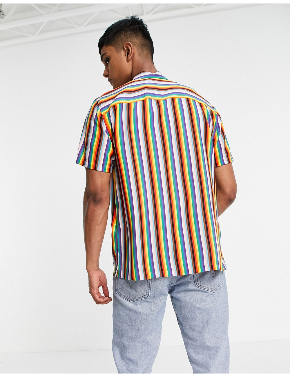 Topman stripe shirt in muli